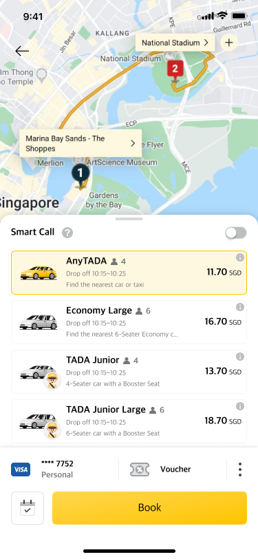 Tada Fast TADA - fair & fast, the newest ride hailing service